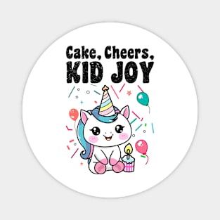 Cake cheers kid joy Magnet